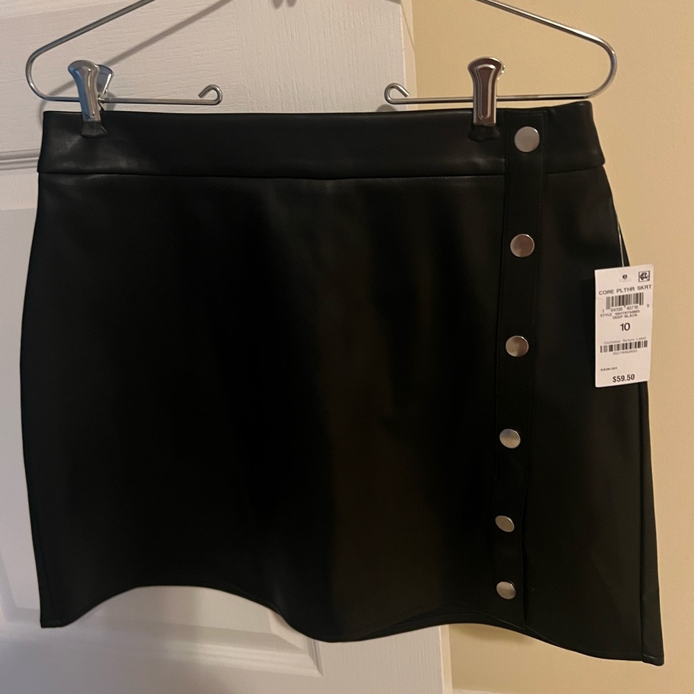 NEW with Tags - Bar III - Women's Faux-Leather Mini Skirt, Created for Macy's
